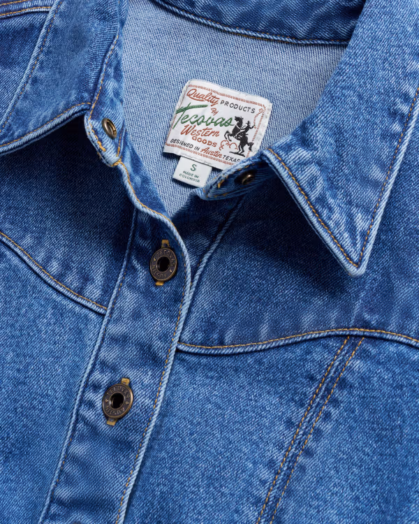 Women's Short Sleeve Denim Dress