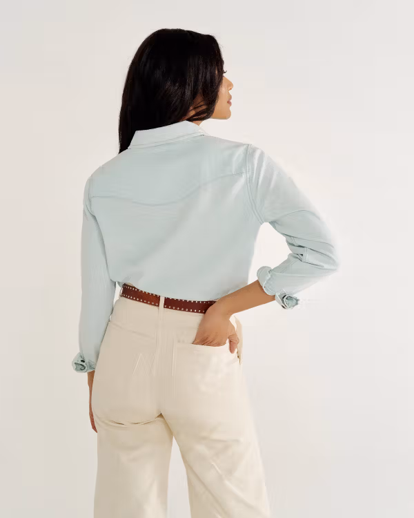 Women's Denim Pearl Snap