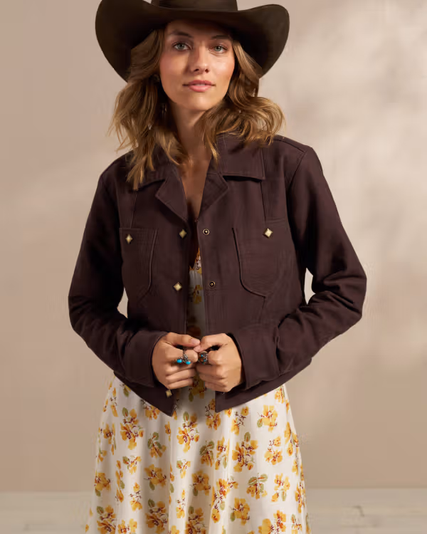 Women's Moleskin Pearl Snap Jacket