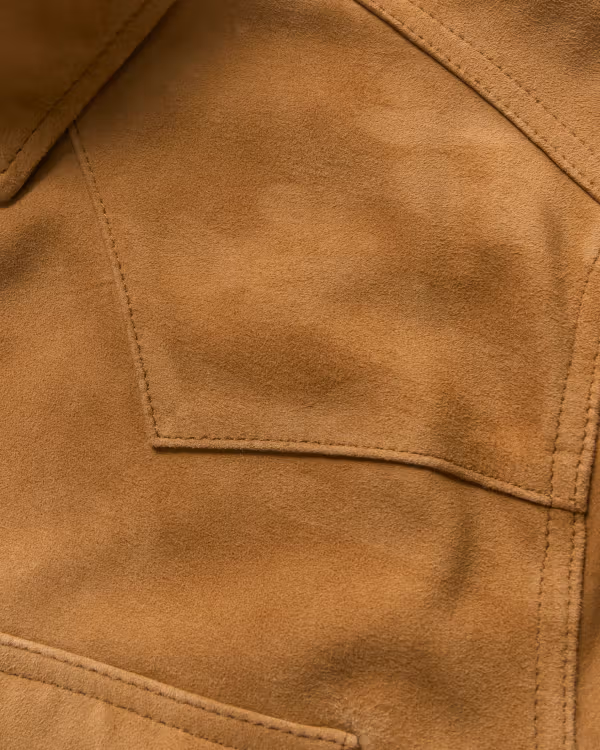 Men's Goat Suede Sawtooth Overshirt
