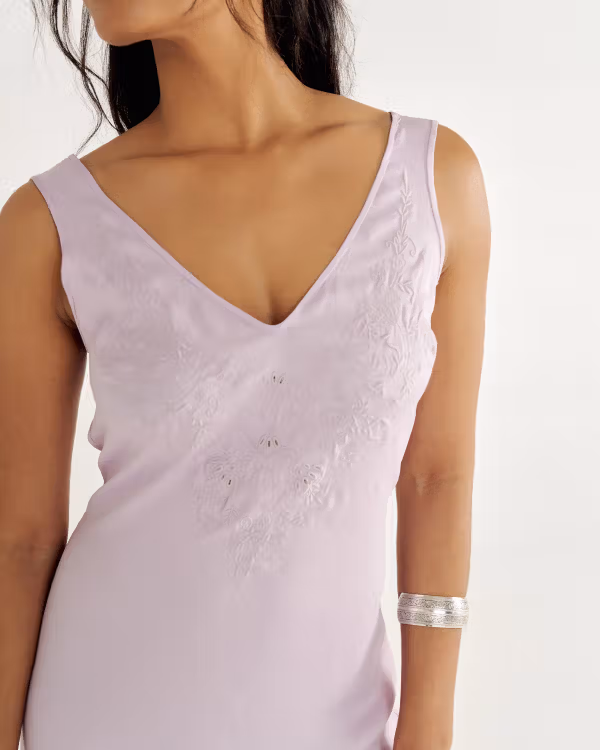 Women's Embroidered Slip Dress