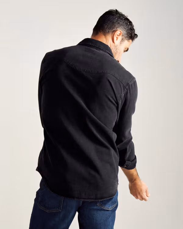 Men's Denim Pearl Snap