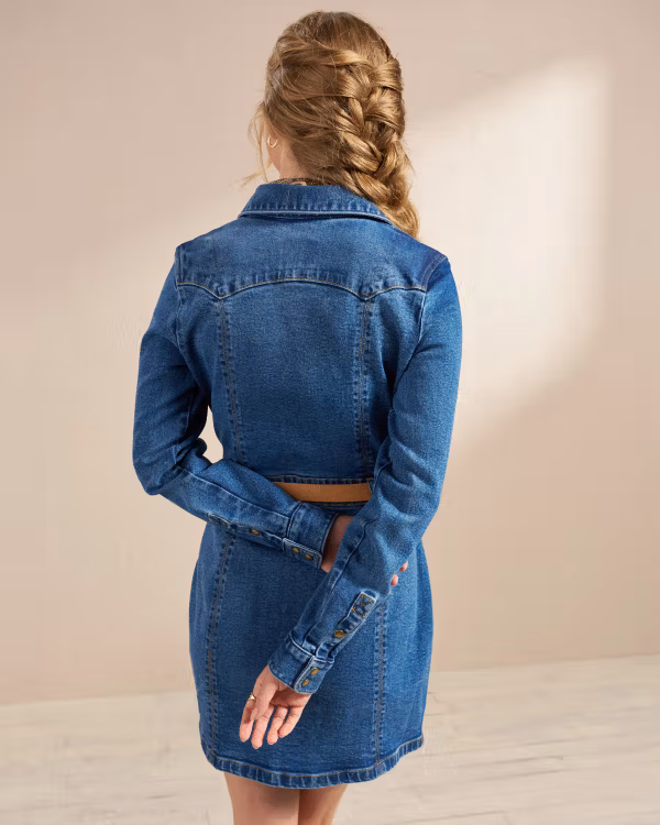 Women's Long Sleeve Denim Dress