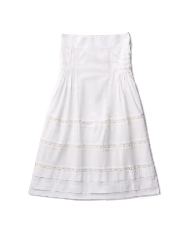 Women's Cotton Poplin Midi Skirt