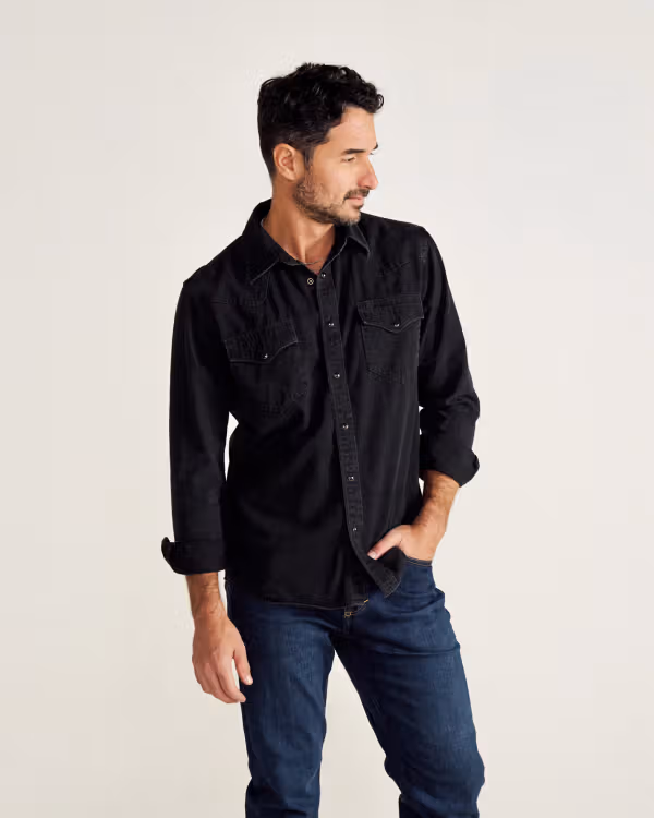 Men's Denim Pearl Snap