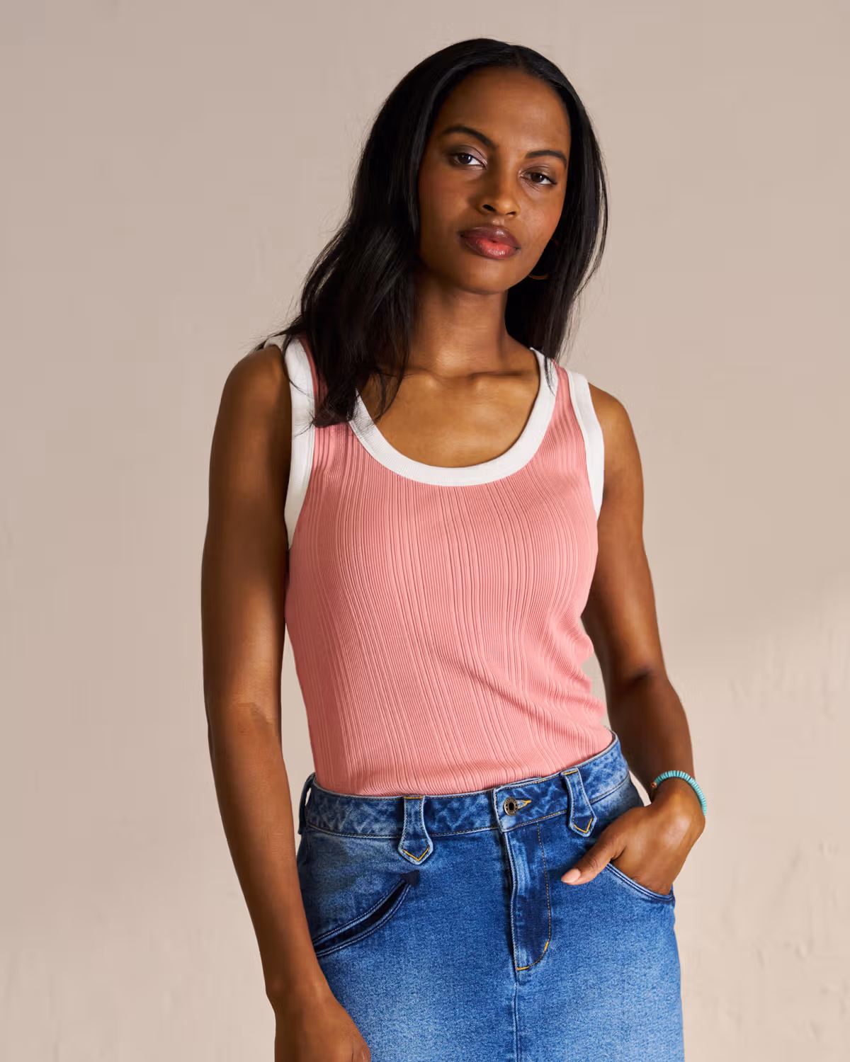 Women's Scoop Neck Ribbed Tank