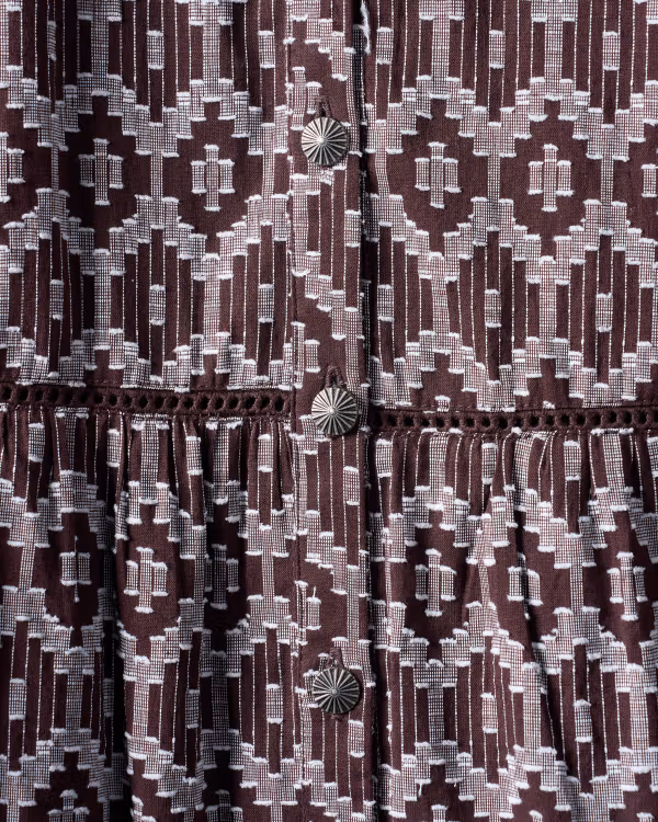 Women's 3/4 Sleeve Tiered Midi Dress