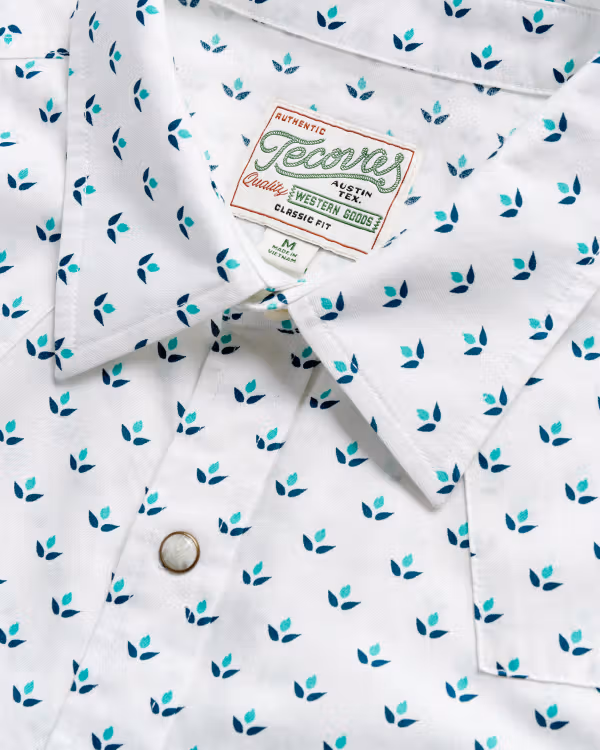 Men's Classic Fit Vintage Weight Sawtooth Short Sleeve Pearl Snap