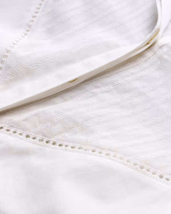 Women's Lace Peasant Top