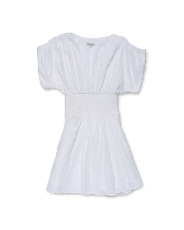 Women's Mini V-Neck Ruched Dress