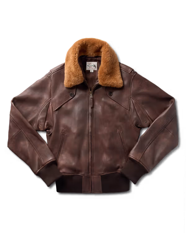 Men's Western Leather Bomber Jacket