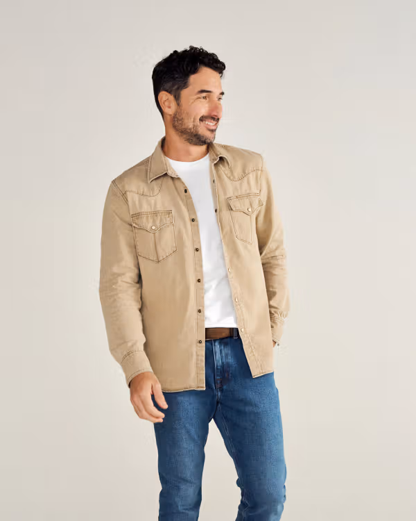 Men's Denim Pearl Snap