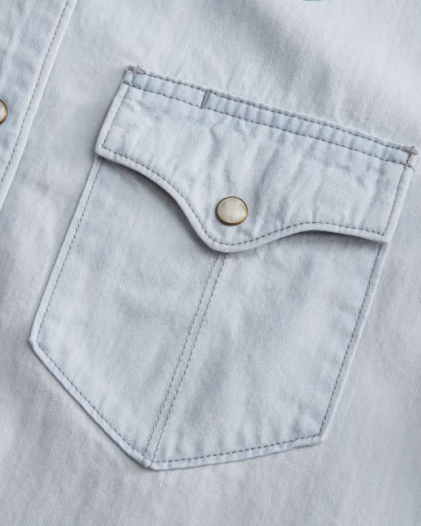 Women's Denim Pearl Snap
