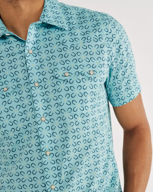 Men's Sawtooth Short Sleeve Pearl Snap