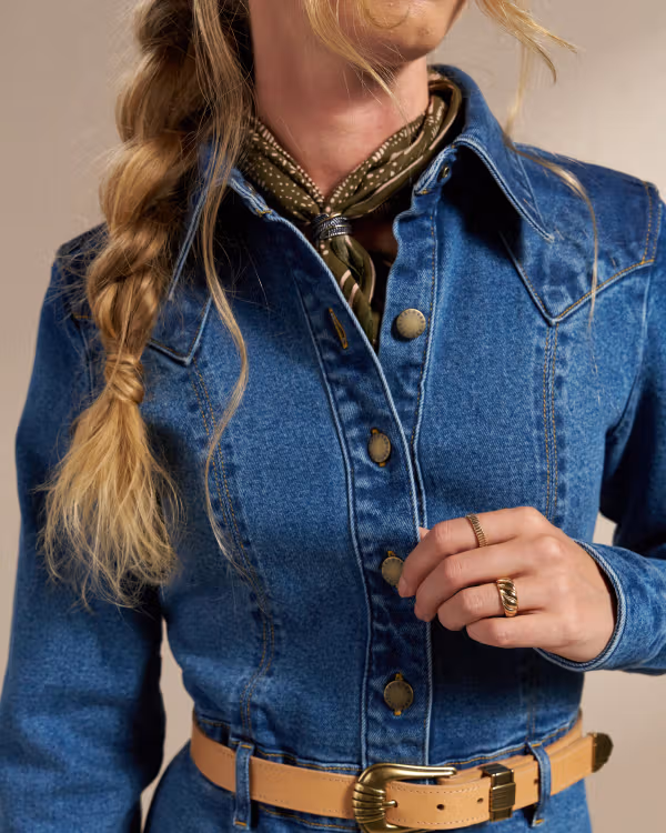 Women's Long Sleeve Denim Dress