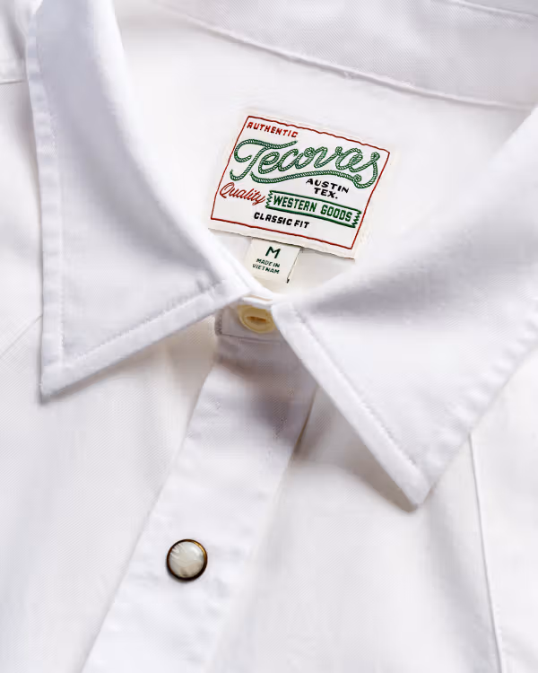 Men's Classic Fit Vintage Weight Sawtooth Short Sleeve Pearl Snap