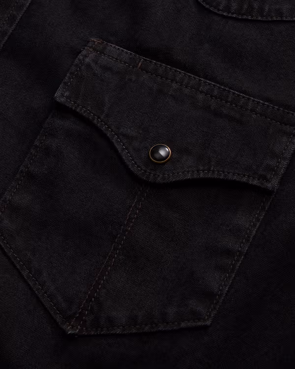 Men's Denim Pearl Snap
