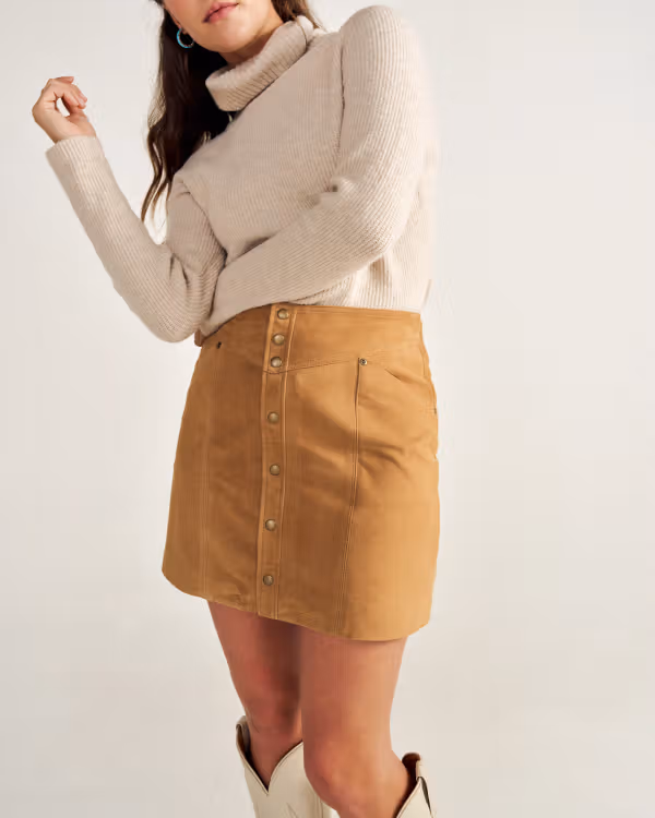 Women's Mini Suede Skirt