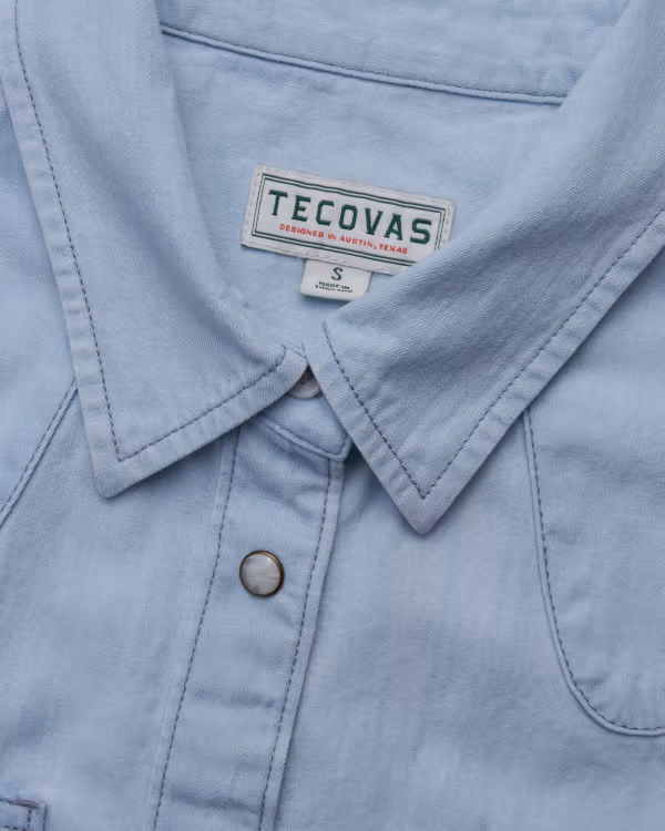 Women's Denim Pearl Snap Cutoff