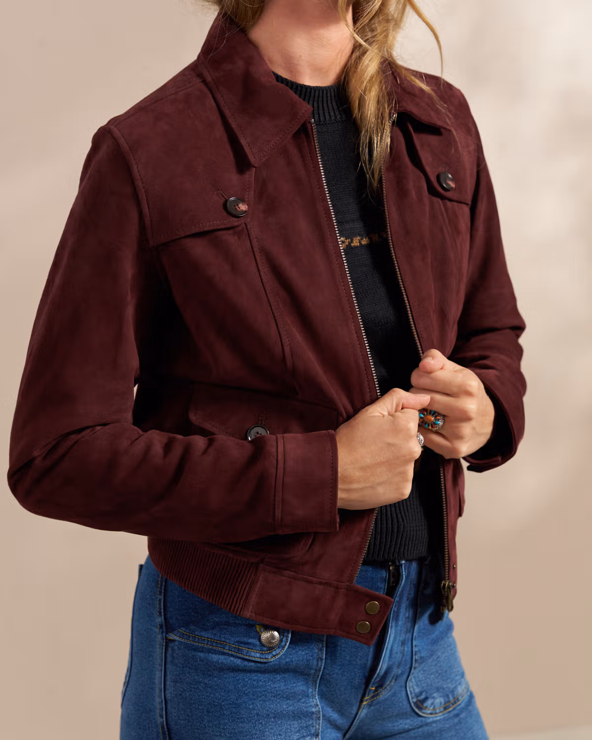 Women's Goat Suede Brush Jacket
