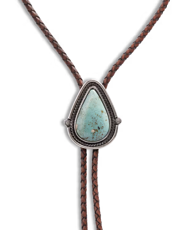 Iron Lamb Turquoise Drop Bolo