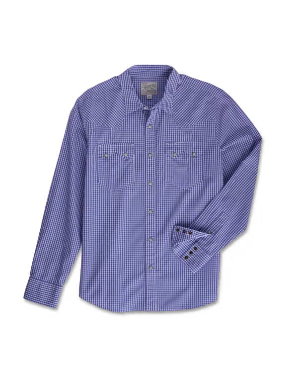 Men's Vintage Weight Sawtooth Cotton Pearl Snap