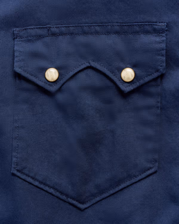 Men's Classic Fit Vintage Weight Sawtooth Short Sleeve Pearl Snap