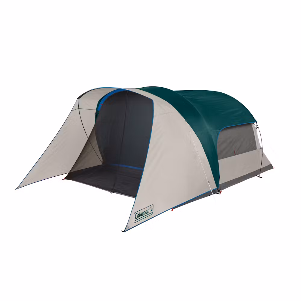 4-Person Cabin Tent with Screened Porch, Evergreen