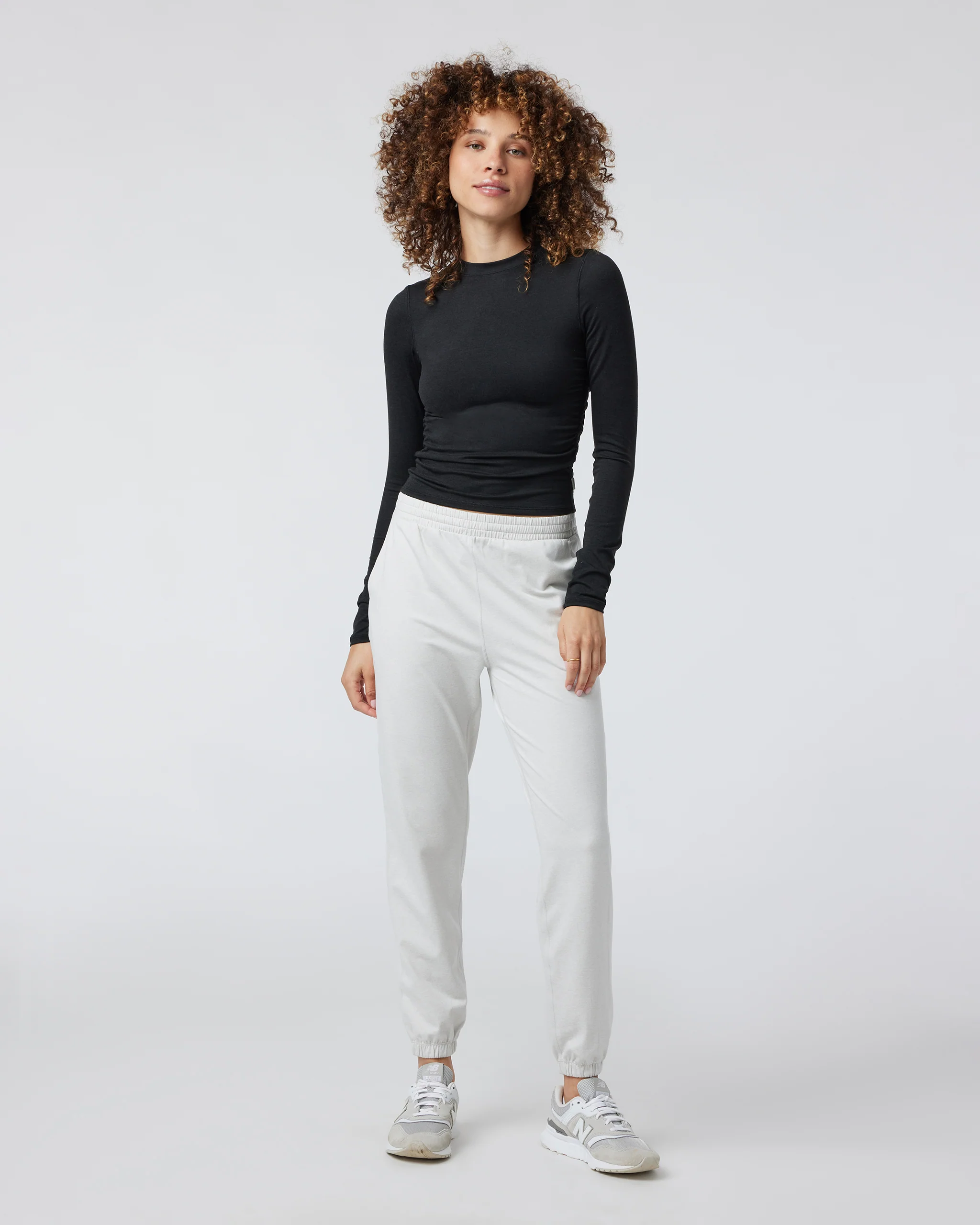 Long Sleeve Halo Ruched Tee