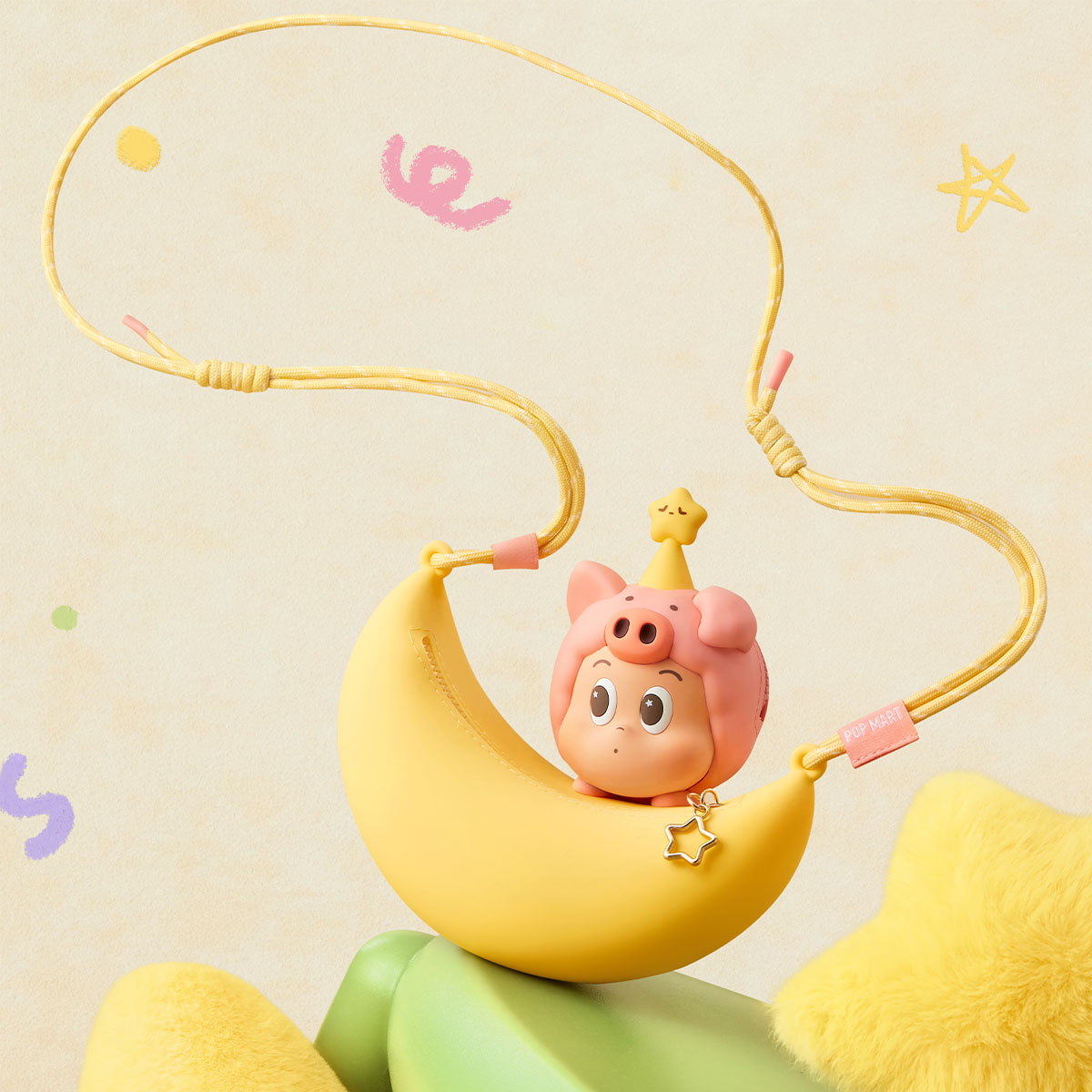 POP BEAN Pajama Party Twinkle silicone crossbody bag