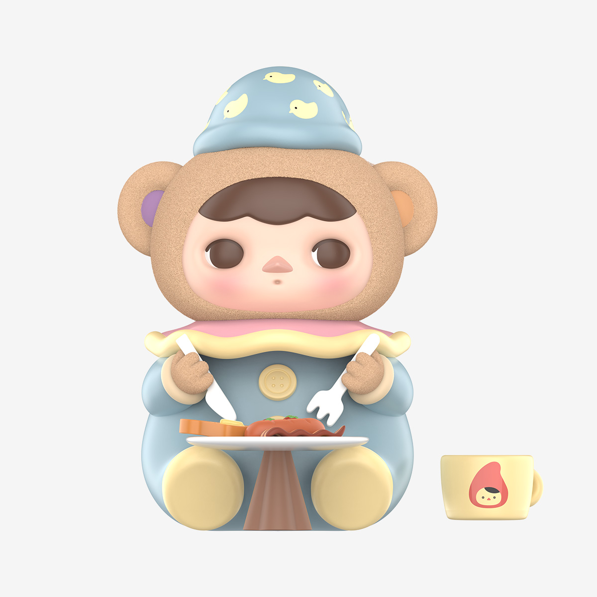 PUCKY All Day Breakfast Bear Baby Figure