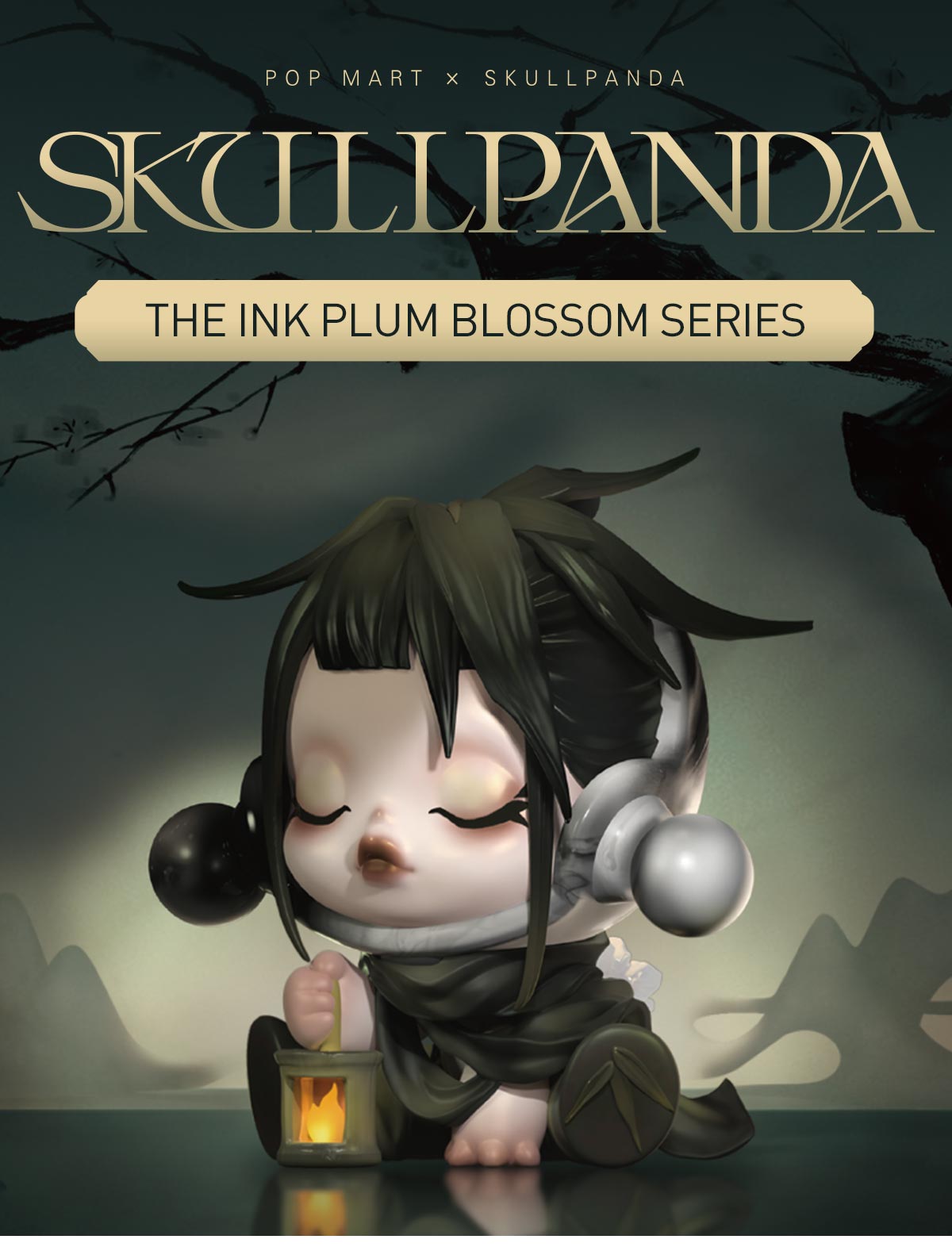 SKULLPANDA The Ink Plum Blossom Series Figures