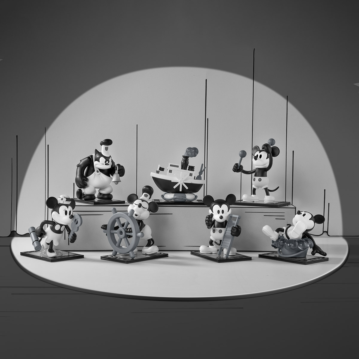 Disney Steamboat Willie Series Figures