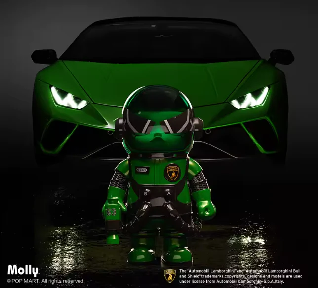 Pop Mart Mega Space Molly Automobili Lamborghini Edition 1000%