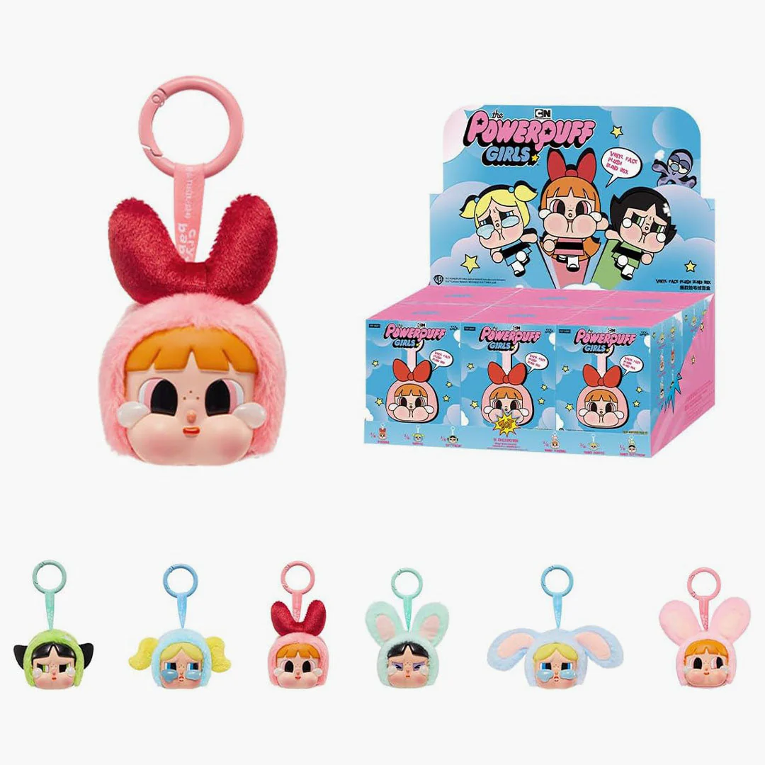 Pop Mart CryBaby x Powerpuff Girls Series Vinyl Face Plush Sealed Case (6 Blind Boxes) 1 Piece