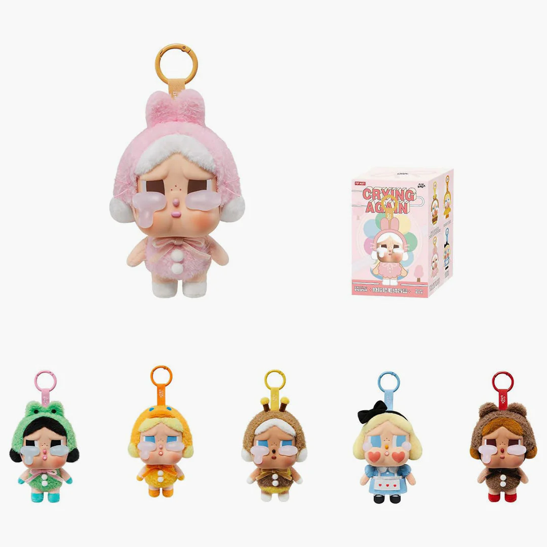 Pop Mart CryBaby Crying Again Series Vinyl Face Plush Sealed Case (6 Blind Box) 1 Piece