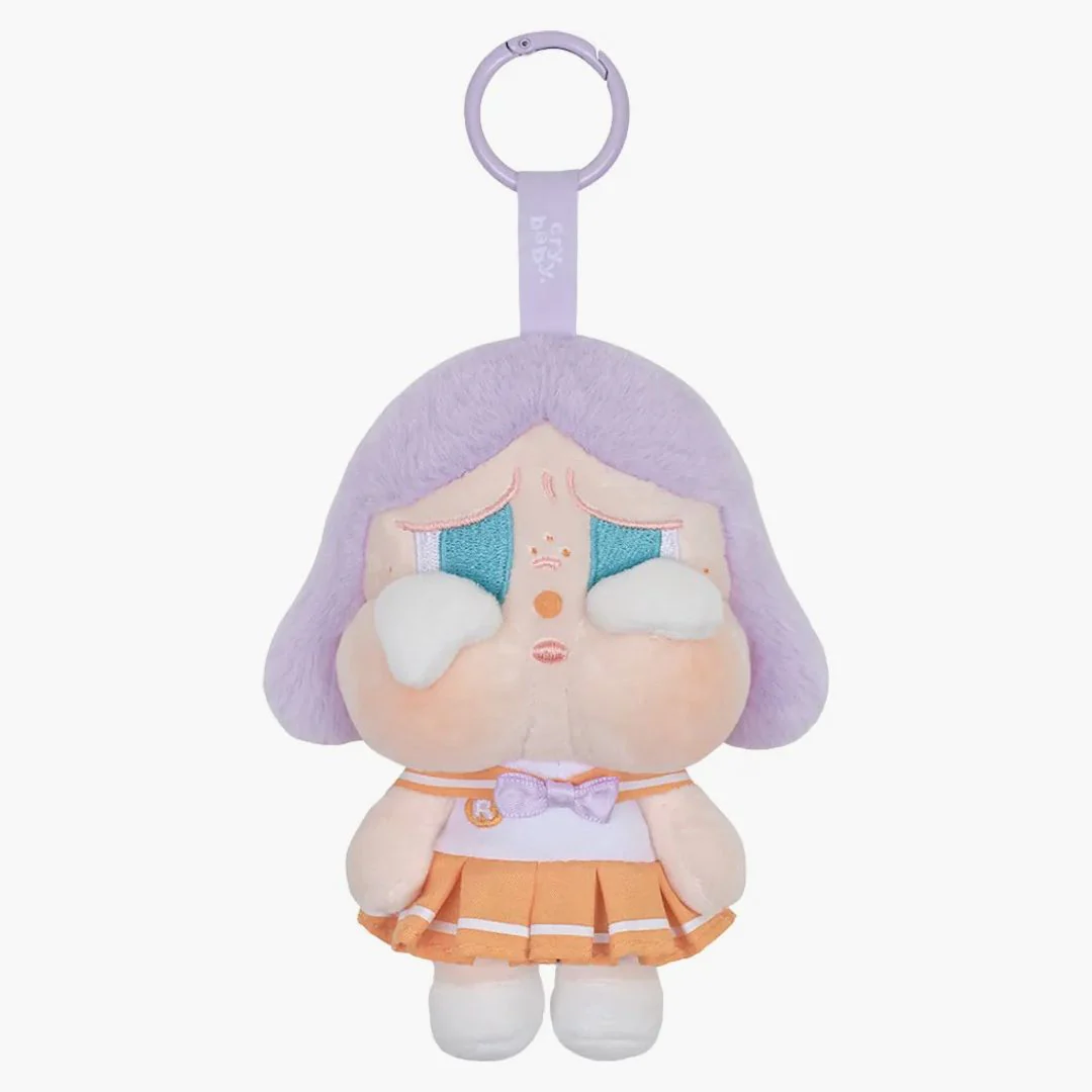 Pop Mart Crybaby Sunset Concert Series Plush Pendant Bright Orange