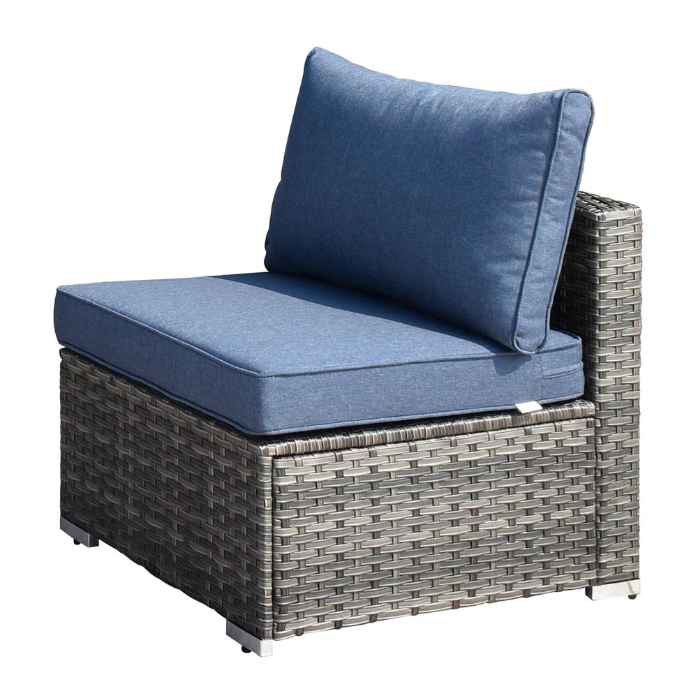 Ovios Patio Furniture Set 15-Piece with 42.12'' Fire Pit and Glass Table