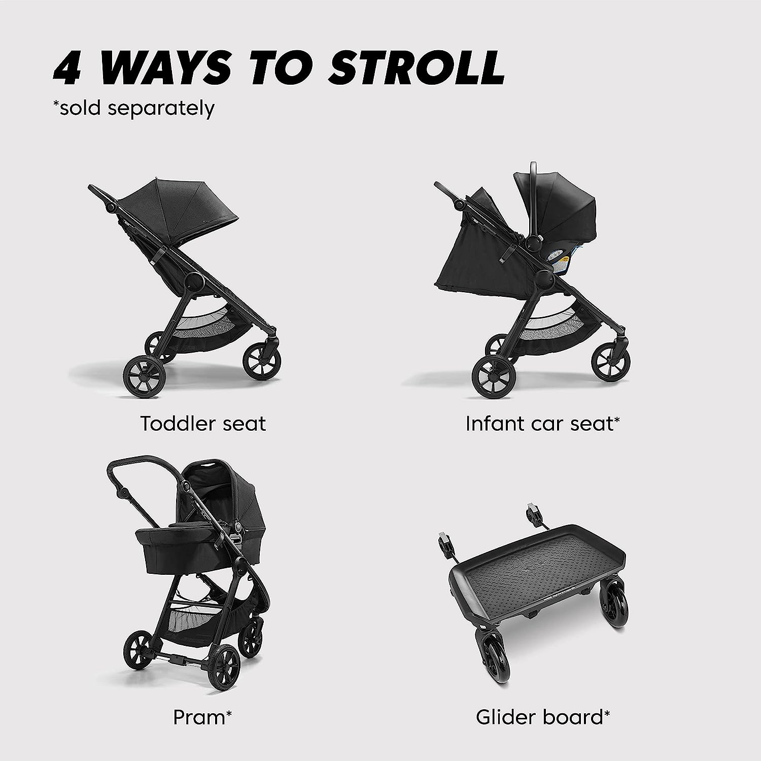 Baby Jogger City Mini GT2 All-Terrain Stroller, Jet