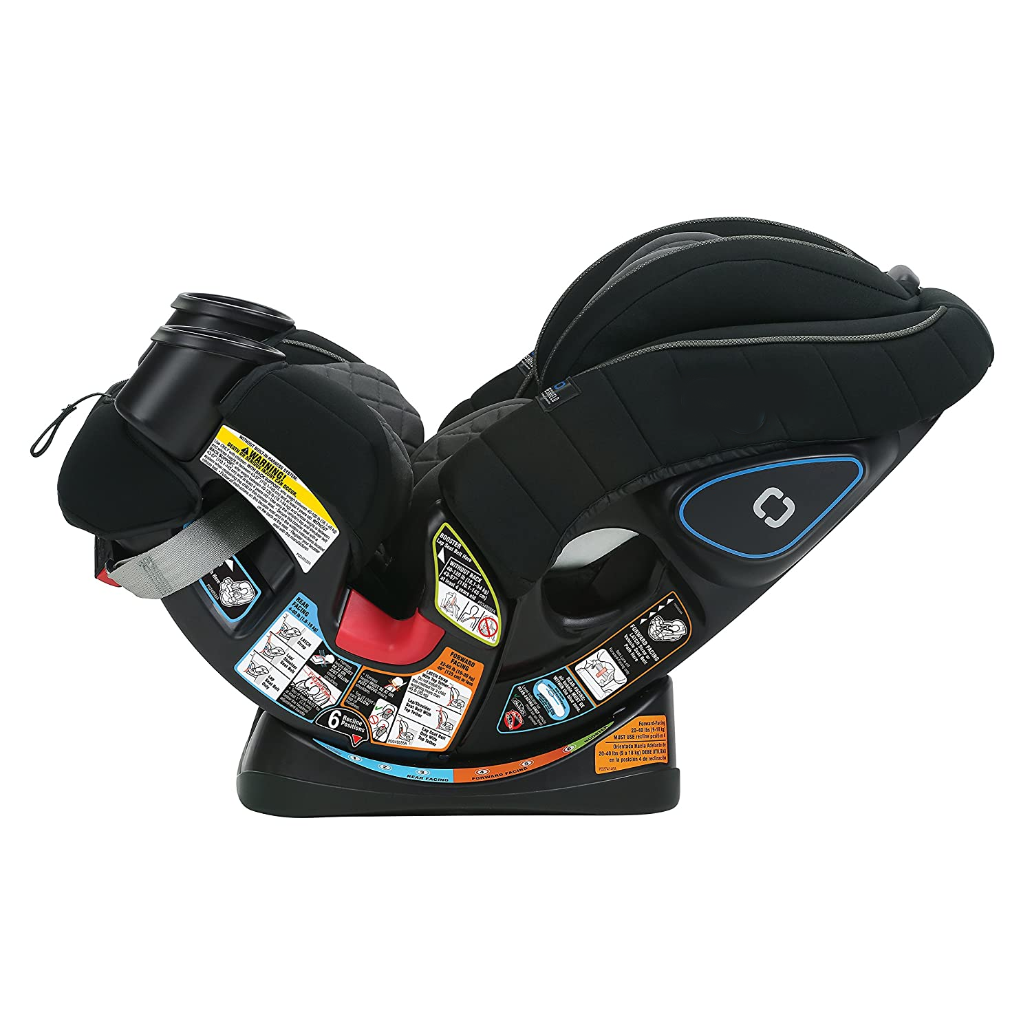 4Ever DLX 4 in 1 Car Seat, Infant to Toddler Car Seat, with 10 Years of Use, Zagg 1 Count (Pack of 1)