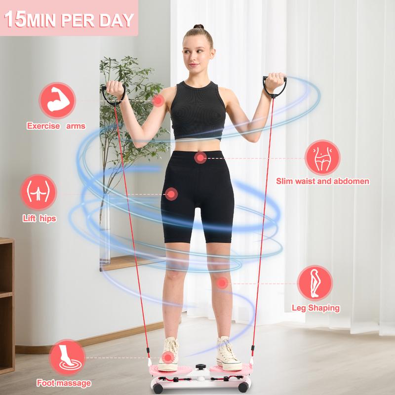 HOTWAVE Waist Twister Machine 300 lbs weighing,Ab Board for Women - Core Workout Equipment, Portable Waist Toner for Aerobic Exercise - Home Gym Cardio