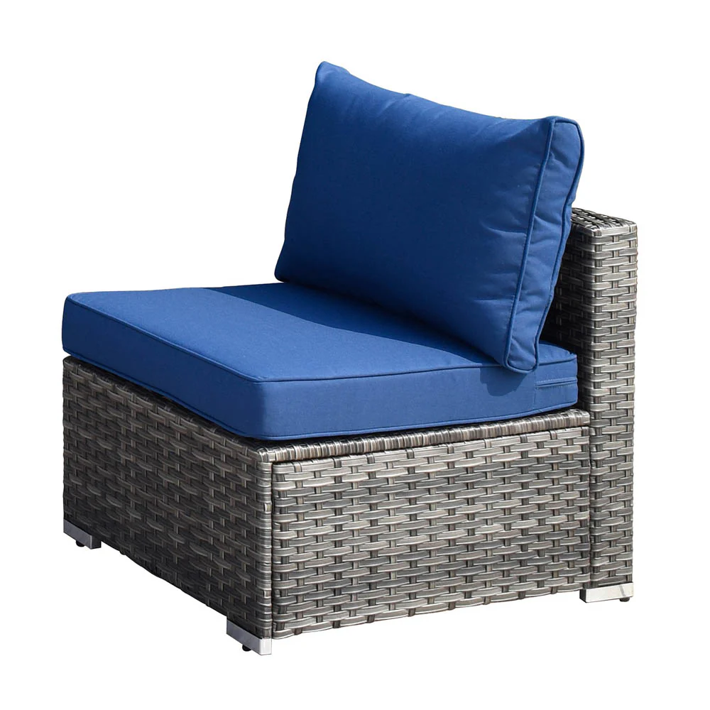 Ovios Patio Furniture Set 15-Piece with 42.12'' Fire Pit and Glass Table