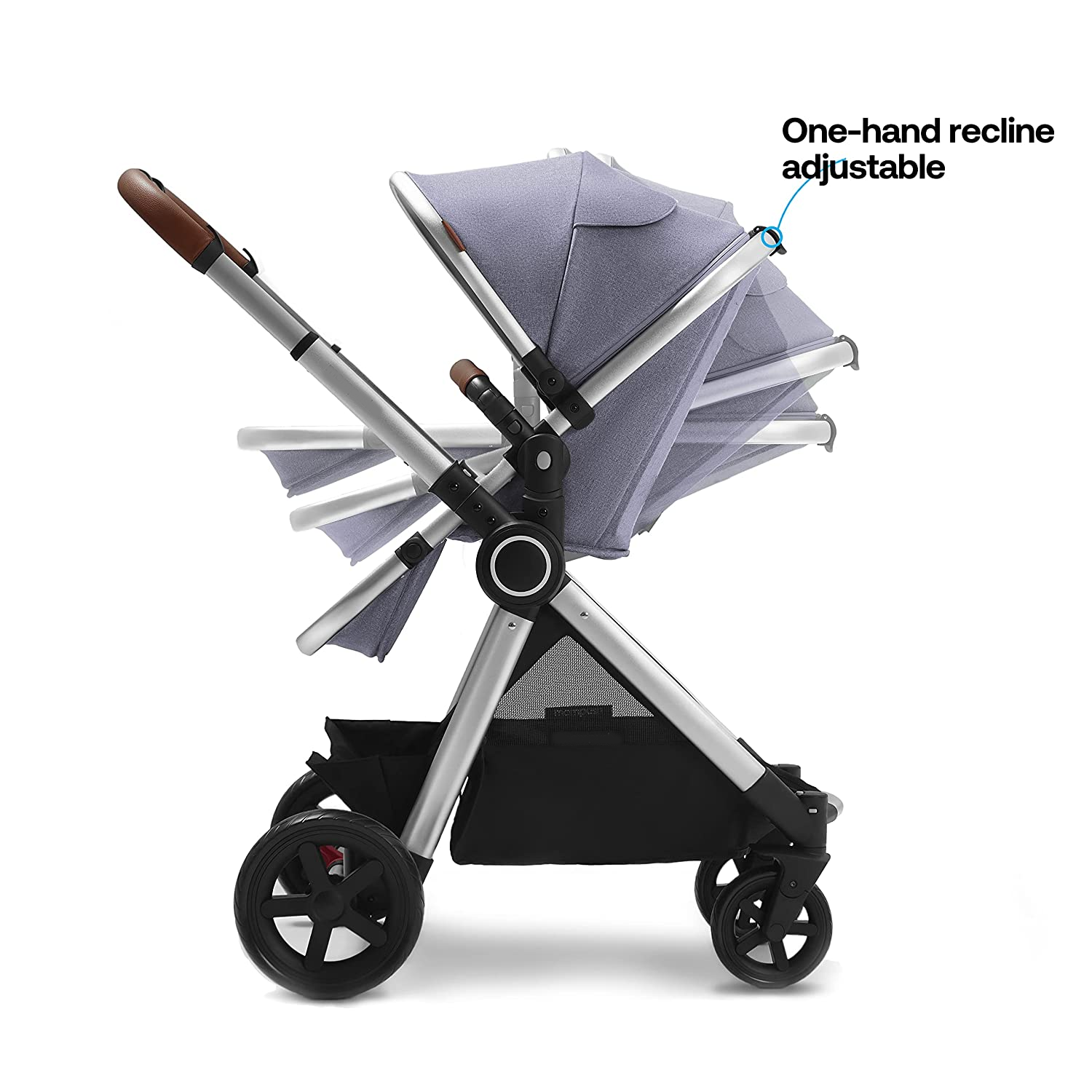 Baby Stroller with Removable Bassinet - Full-Size Baby Strollers for Comfortable Outings with Baby - Toddler Stroller with Reversible Stroller Seat - Smooth Glide Bassinet Stroller