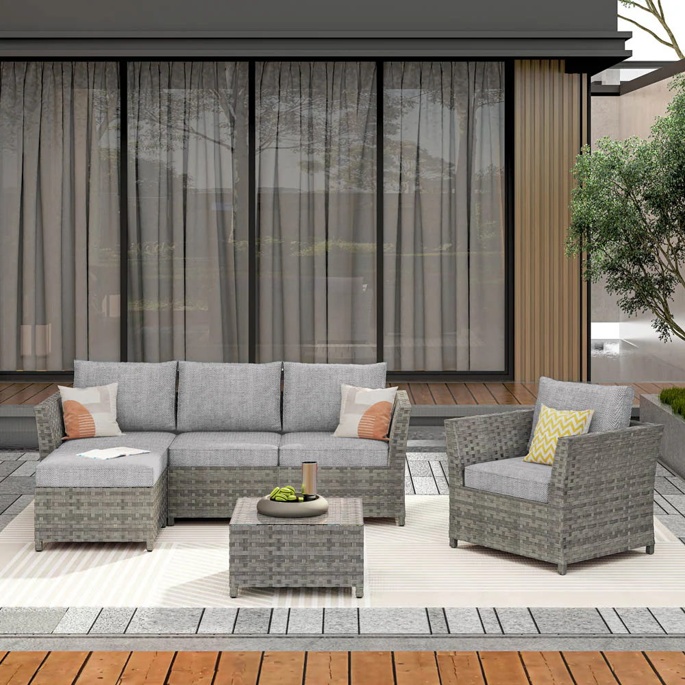 Ovios Patio Furniture Set New Rimaru 6-Piece, Fully Assembled