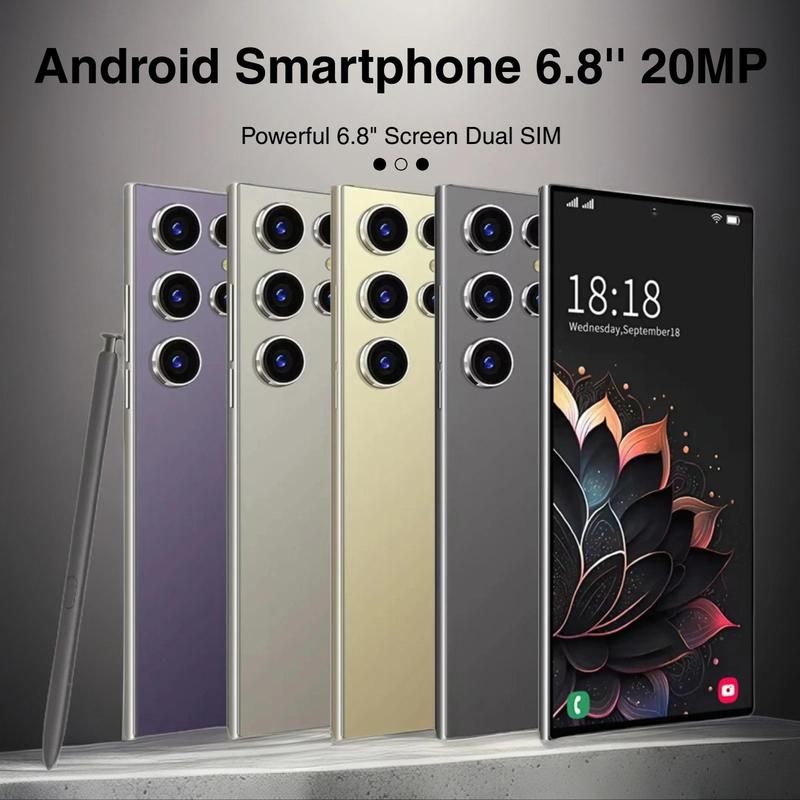 Android Smartphone, 6.8 Inch Large Screen 6+64GB ROM Dual SIM Phone, 20MP 4000mAh Battery Octa-core Processor Phone, Gifts for Mums, Electronic Gadgets, Digital, Portable