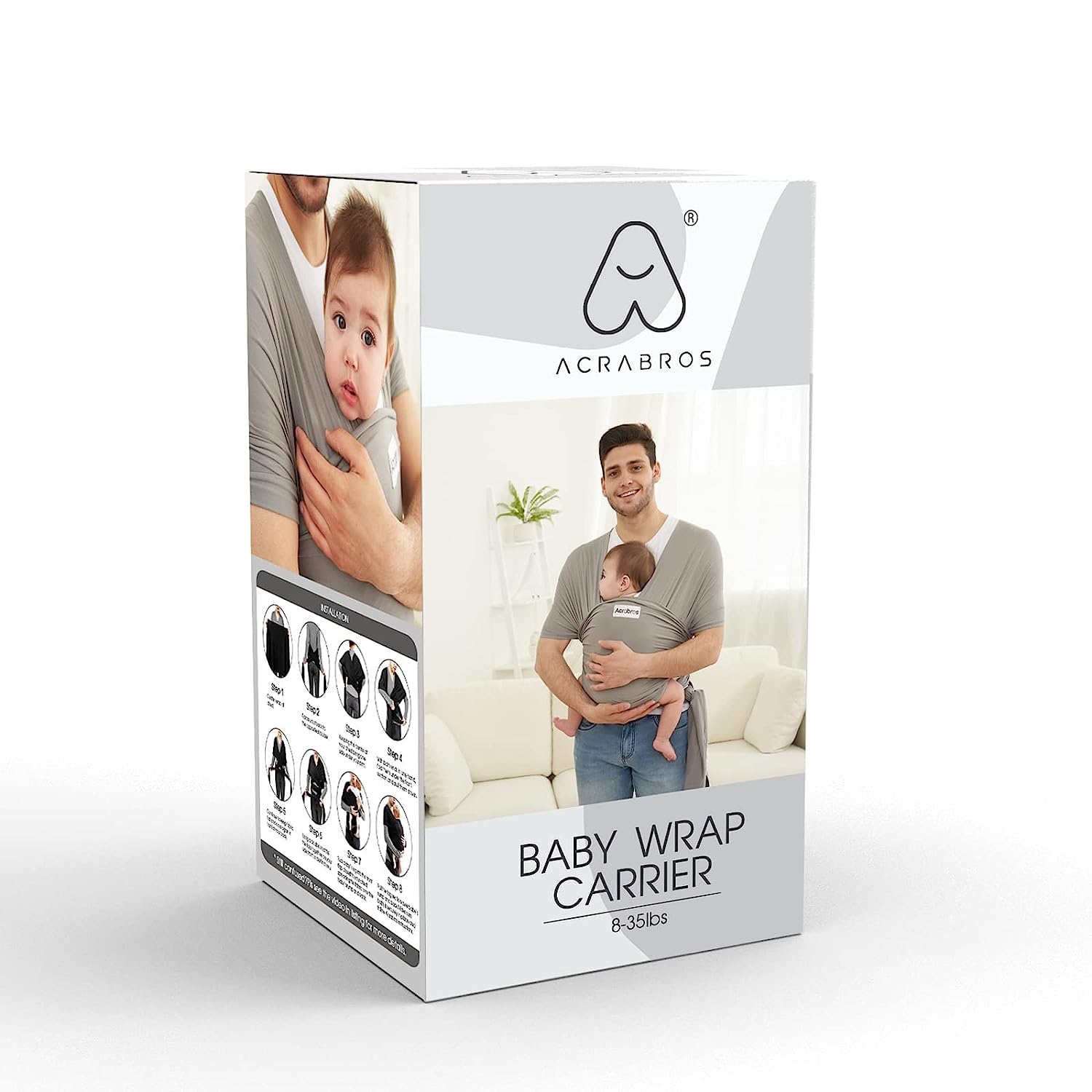 Baby Wrap Carrier,Hands Free Baby Carrier Sling,Lightweight,Breathable,Softness,Perfect for Newborn Infants and Babies Shower Gift,Black