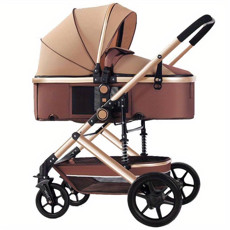 3-in-1 High Landscape Baby Stroller Travel Systems For Toddlers 1-3 Years Old & 0-12months, Portable Folding Baby Stroller For Kids With One-Click Car Collection, Gift For Boys And Girls