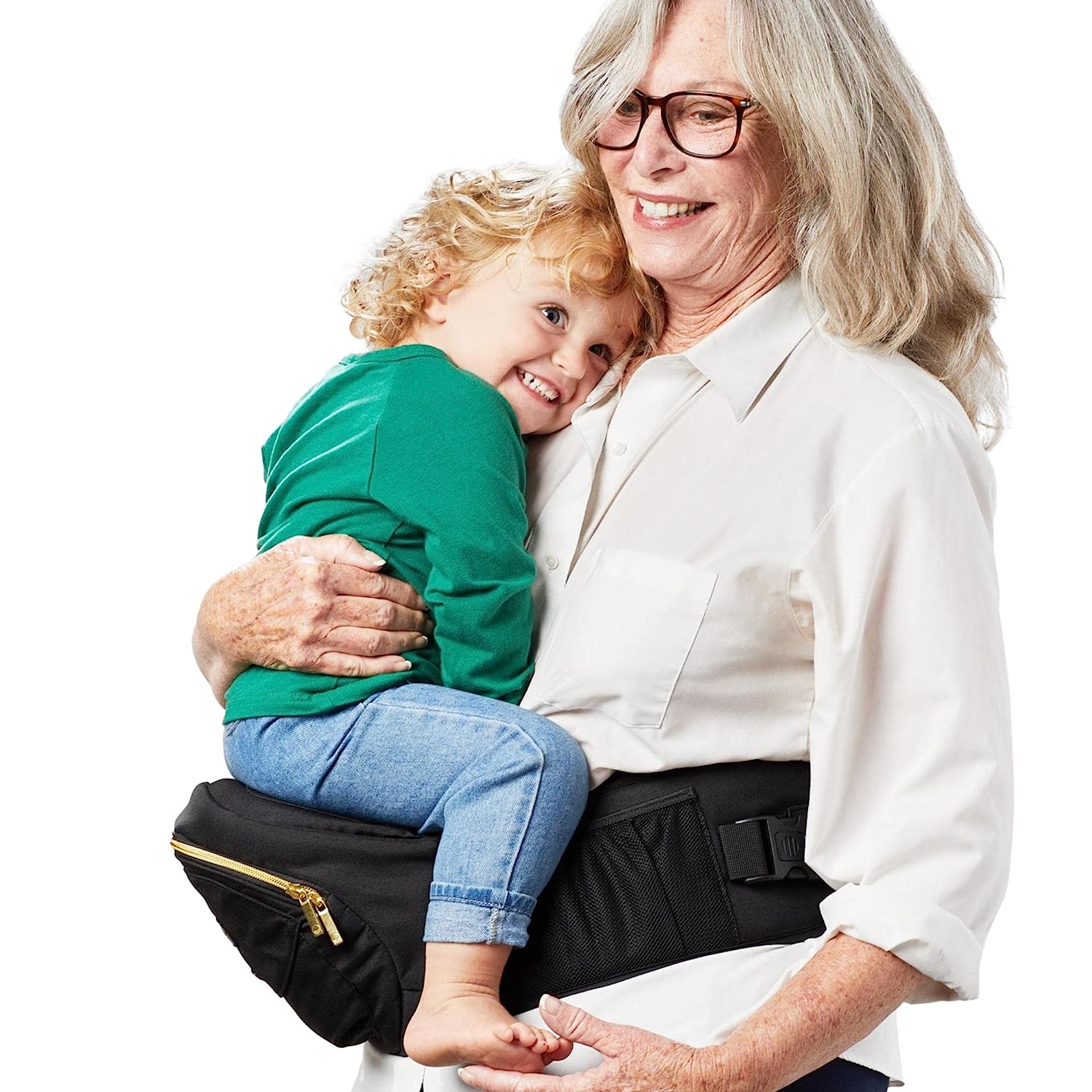 Safety-Certified Hip Seat Baby Carrier - Moms Choice Award Winner, Ergonomic Carrier & Extenders for Newborns & Toddlers (Carrier, Grey)