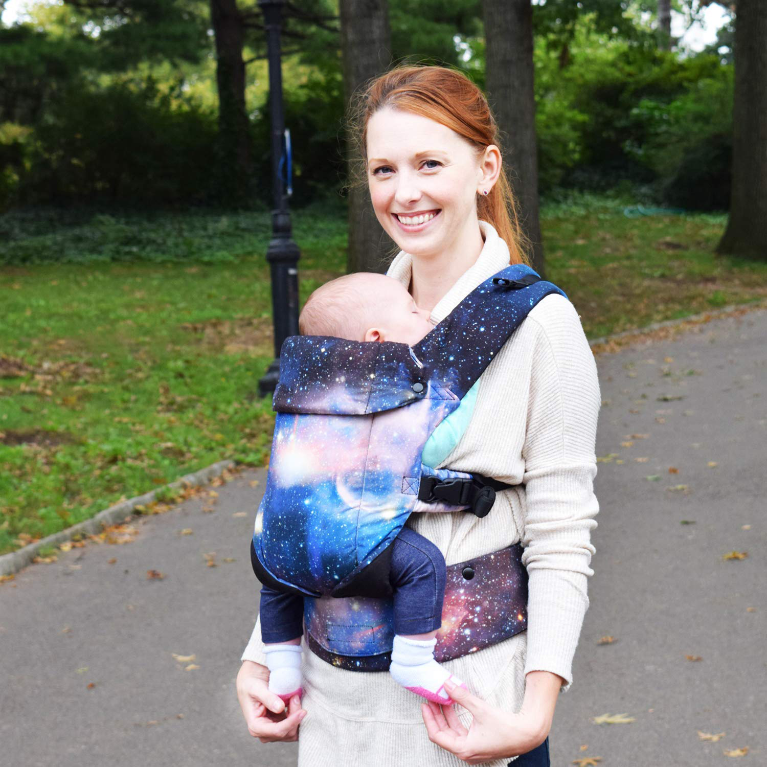 Baby Carrier Newborn to Toddler - All Positions Baby Body Carrier, Baby Carrier Backpack & Baby Front Carrier with Adjustable Seat, Ergonomic Baby Holder Carrier 7-35 lbs (Navy)