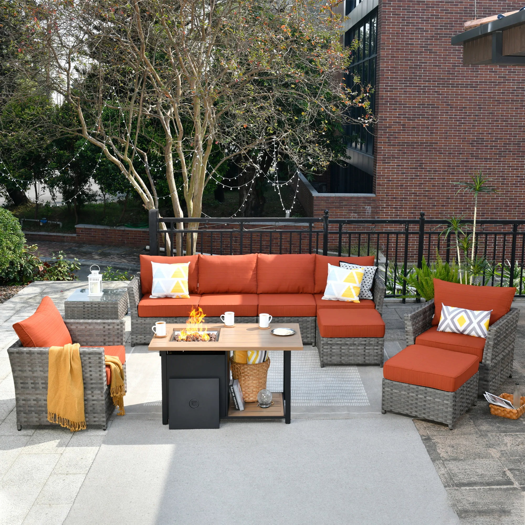 Ovios Patio Furniture Set 10-Piece include 42
